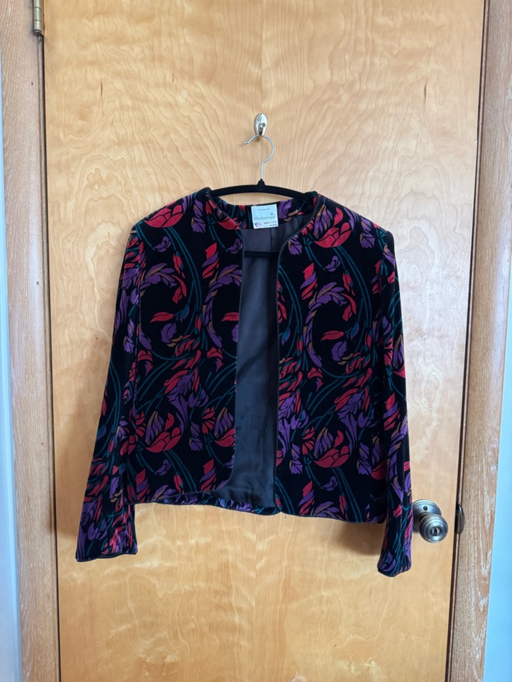 Vintage 80s Weathervane Velvet Blazer